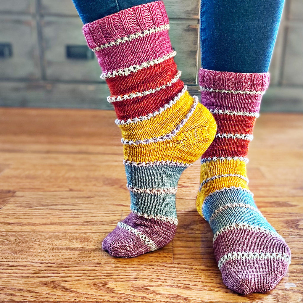 Modern Rainbow Socks No. 1 – Knitty McPurly, LLC