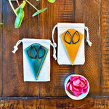 Jennifer Yun Leather Scissor Sleeve + Kelmscott Designs Devon Scissors