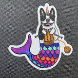 Knitting Merdog Unicorn Sticker